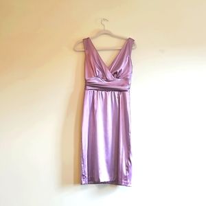 Vintage 90s Metallic Lavendar Cocktail Dress